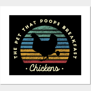 Chickens Poop Breakfast Posters and Art